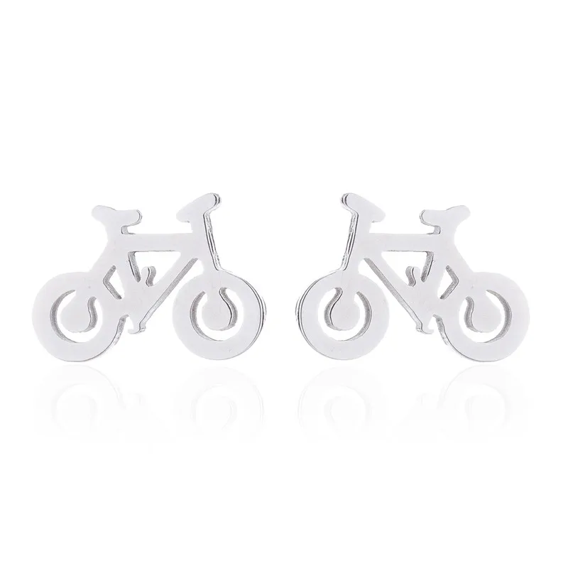 AliExpress NONE Casual Sport Stainless Steel Basketball Football Earring fashion Bicycle Roller Skates Ear Jewelry Sportsman Daily Earrings Gift