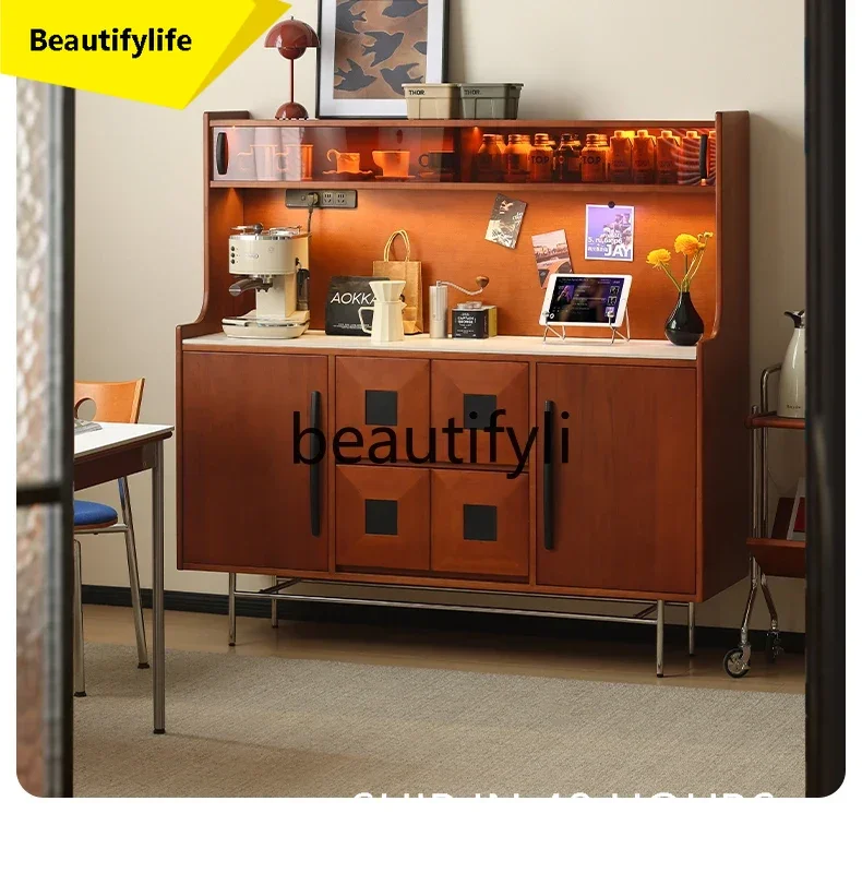 

smt1 Retro solid wood dining side cabinet against the wall integrated locker living room medieval, tea cabinet