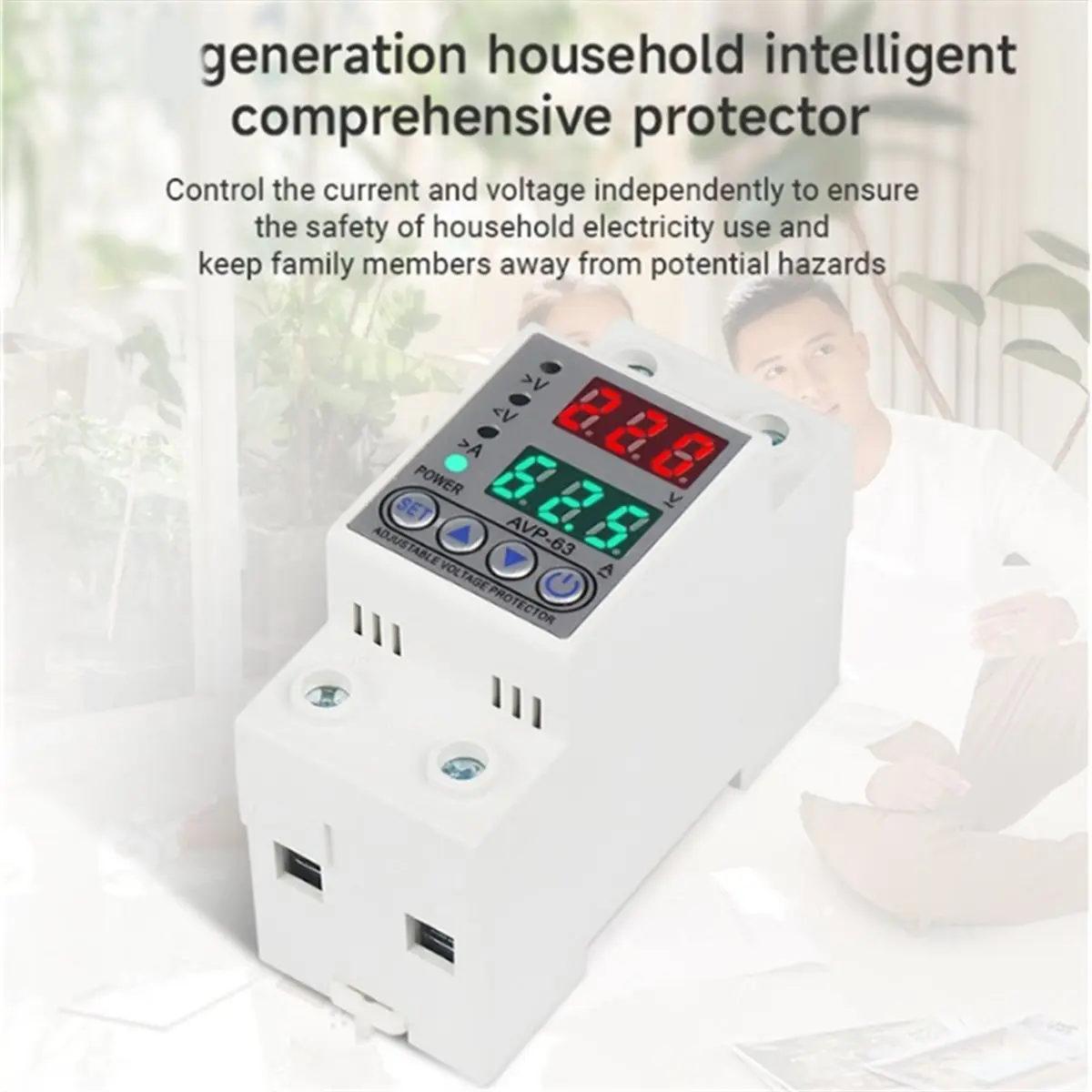 618 Mega Sale 230V 63A Adjustable over Voltage Under Voltage Reclosing Protector Relay Limit over Current Protection