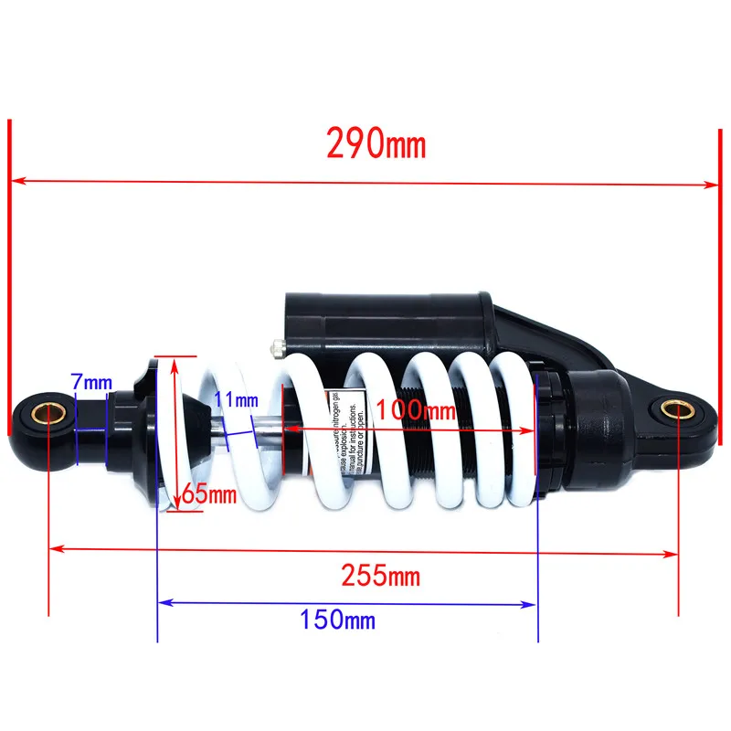 Dirt bike/Pit bike 260mm Rear Back  Air Bag SHOCK ABSORBERS Shock Suspension