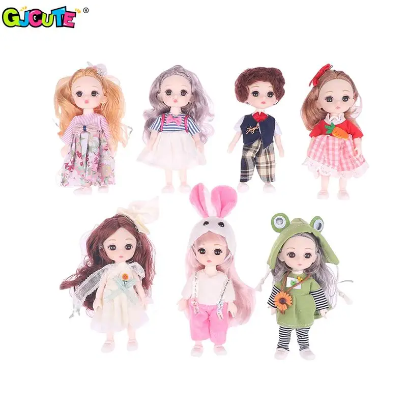 Bambola principessa BJD da 17cm con vestiti e scarpe fai da te 13 articolazioni mobili per il 1/8 bambola Fashion Dress up Model Girl Boy Gift giocattoli per bambini