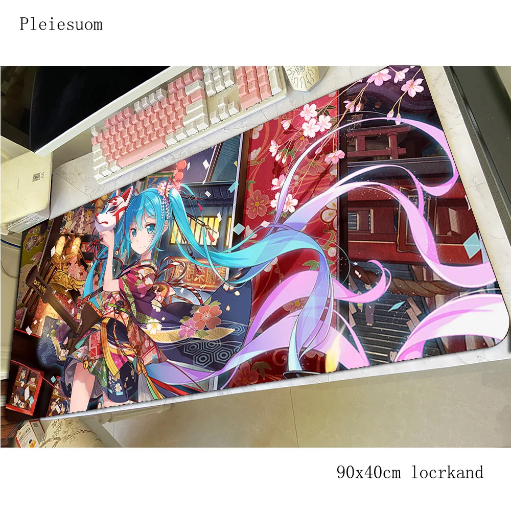 Vocaloid mouse pad gamer Cartoon mousepad 900x400x4mm rubber desk mat Gorgeous gaming accessories game keyboard mats oversized