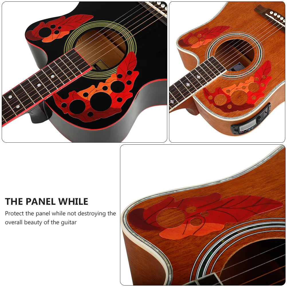

2 Pcs Guitar Guard Board Material Grape Leaf Shaped Pickguards Red Pvc