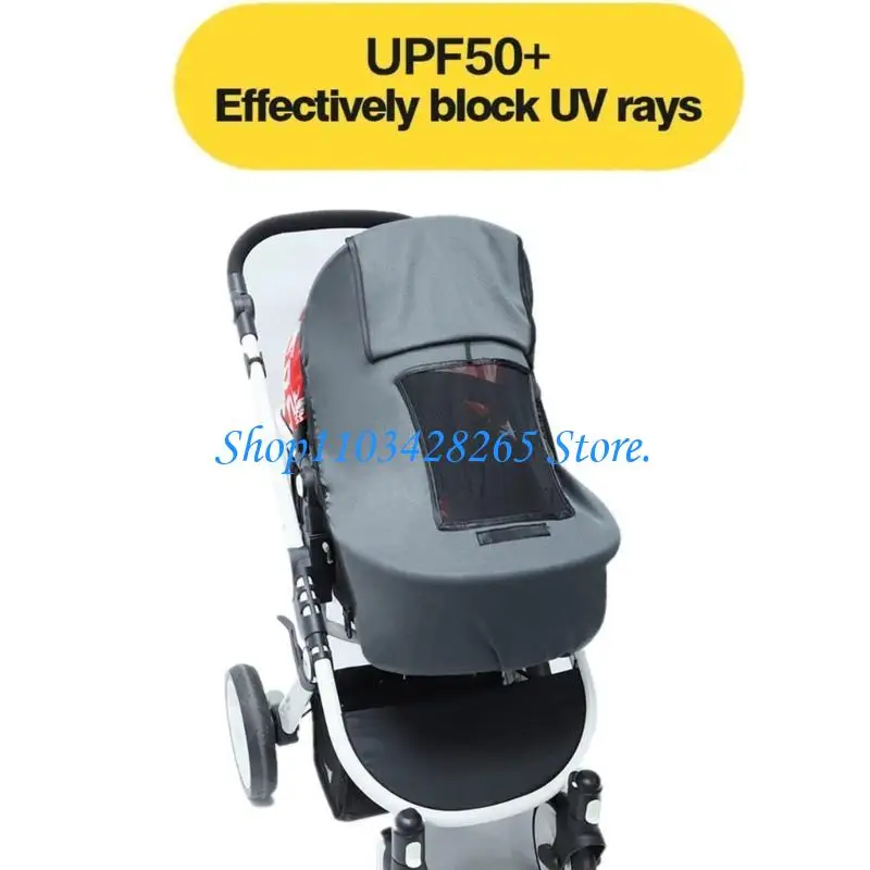 

Pushchair Canopy Awning Sun Canopy Universal Strollers Sun Shade Cover Infant Pram Windproof Sun Protector G2TE