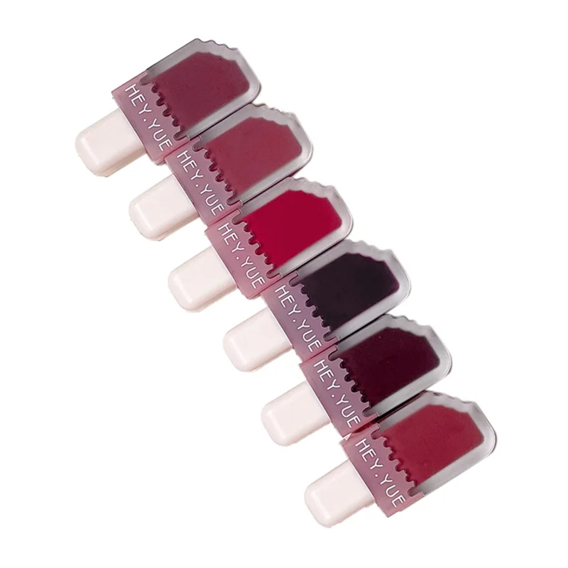 Rouge à Lèvres en Satin Velours Brcorporelle pour Femme, miles Longue Durée, Imperméable, Crème Glacée, 6 Pièces