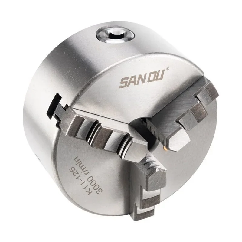 Imagem -03 - Torno Chuck Cnc Sanou Scroll Broca Hidráulica Mini Metal Mecânica Auto-centramento Torno Chuck Hidráulica Madeira Mandíbulas 125 mm K11125