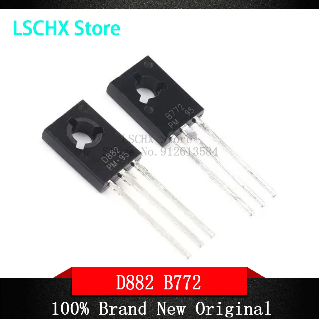 

20PCS 2SD882 2SB772 TO-126 ( 10PCS D882 + 10PCS B772 ) TO126 IC new and original