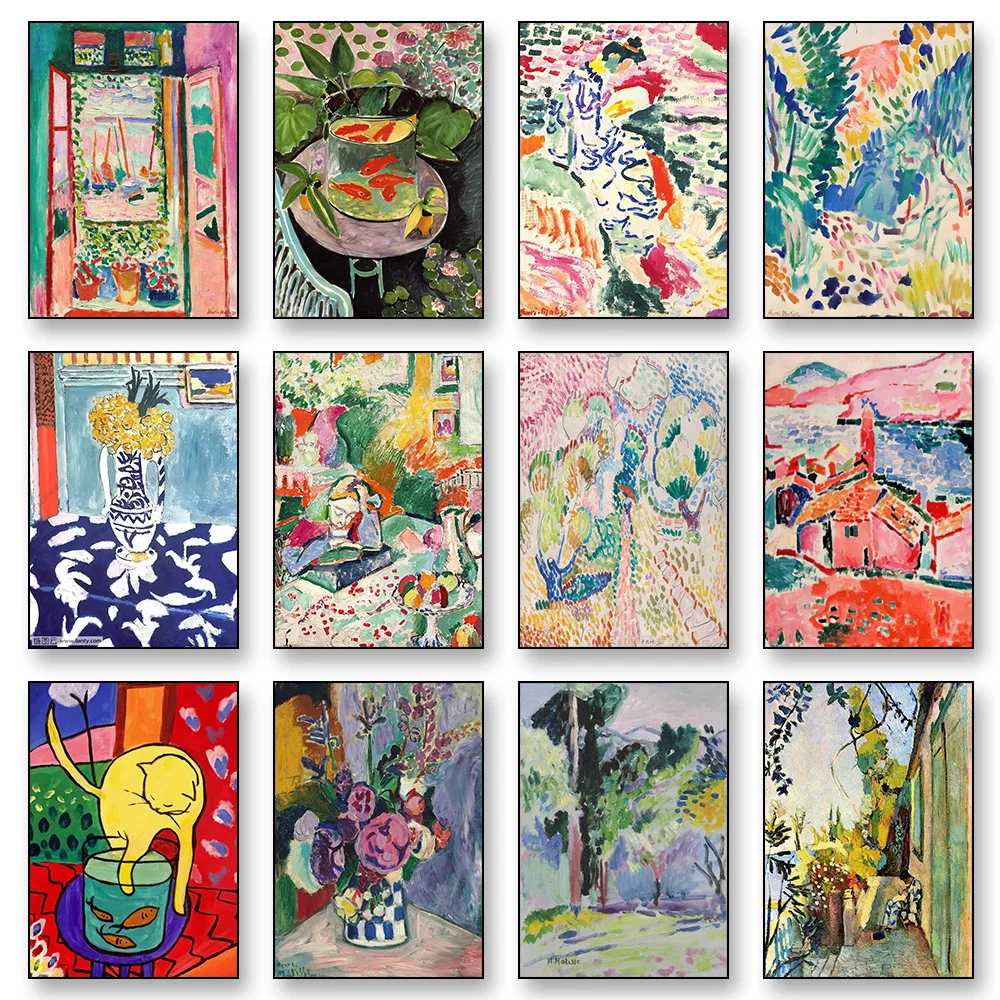Henri Matisse Works Leinwand-Wandkunstdruck, Poster, Tier, abstrakter Stil, dekoratives Gemälde, modernes Zuhause, Raumdekoration, Geschenk, ungerahmt