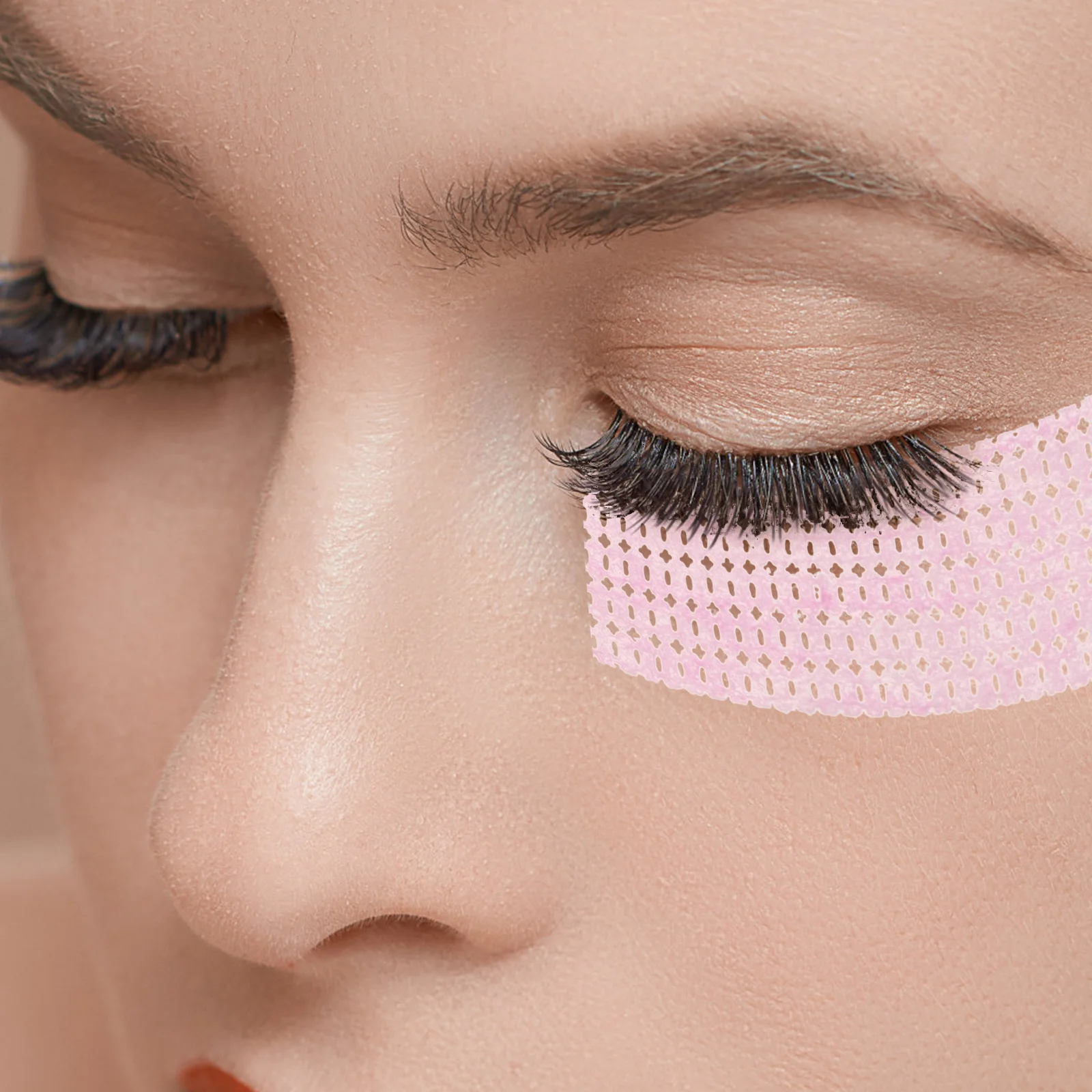 Nastro adesivo per ciglia da 3 rotoli Nastro per estensione ciglia in gel di silicone non tessuto per l'estensione delle ciglia per l'isolamento degli occhi delicato sulla pelle