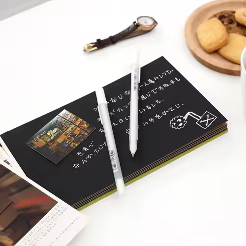 Sakura Gelly Roll Gel Pen White Color 0.5mm 0.8mm 1.0mm High Light Marke Pen Black Cardboard Art Painting Pen White Line Pens - Image 5