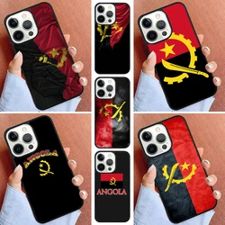 Wzorzyste etui na telefon z flagą Angola dla iPhone 15 14 Pro 11 13 12 Mini X XR XS Max 2020 6S 7 8 Plus pokrowiec Capa