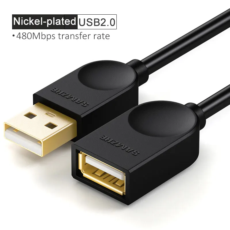 Samzhe Usb 3.0 Extension Man-vrouw 2.0 Extender Kabel Voor Pc Tv PS4 Computer Laptop Extender