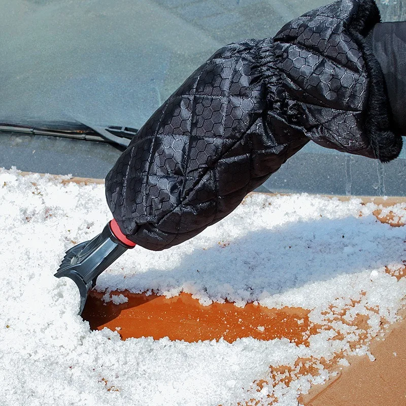 清掃用品 車用雪かき 車用暖かい手袋 雪かき 印刷入り車用雪かき 氷 2025年新トレンド 車用雪ブラシ