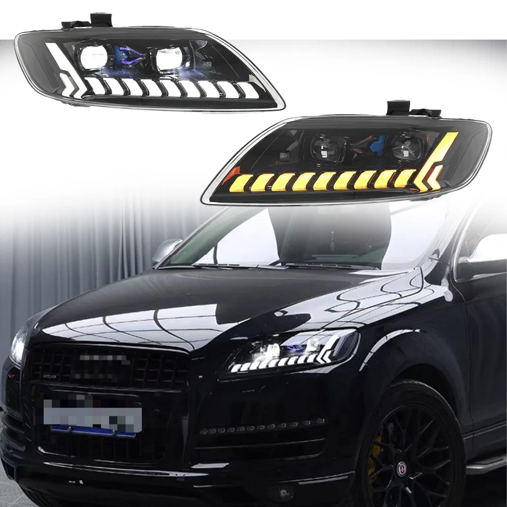

Headlight Assembly For 2006 - 2015 model Audi Q7 LED Signal Projector Headlights Daytime running lights and high beam headlights