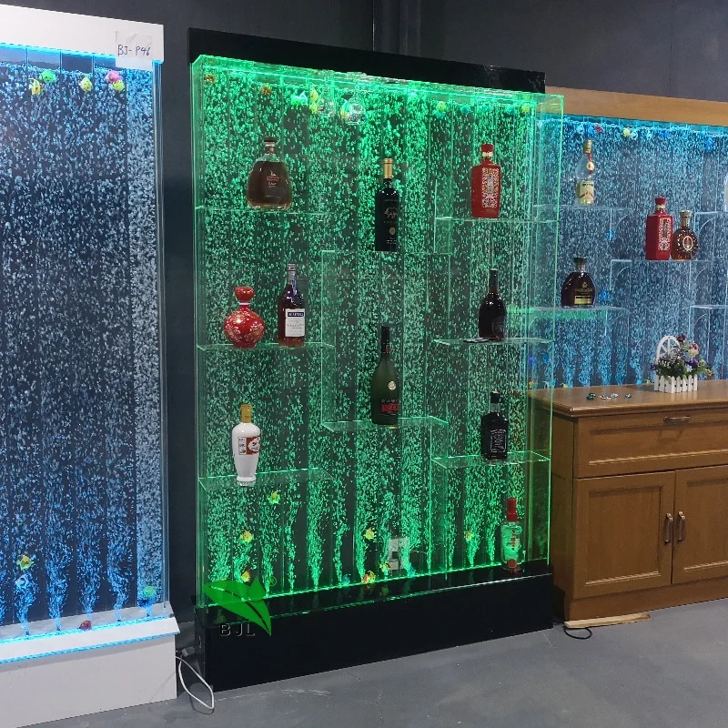 Customized. modern led lighting acrylic bubble wall living room cabinets