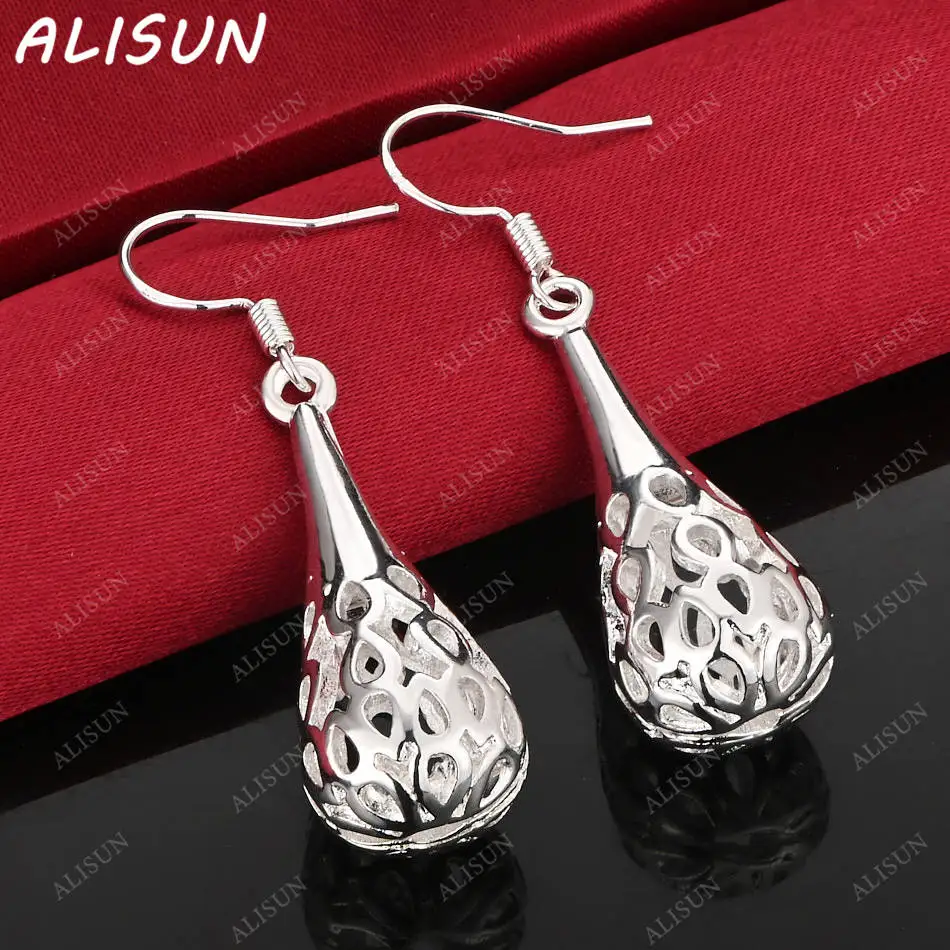

ALISUN 925 Sterling Silver Hollow Earrings Drop Earrings Charm Trend Birthday Gifts Fashion Party Fine Jewelry