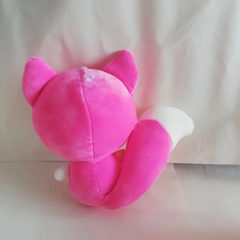 About 24cm Lovely Cartoon Fox Plush Toy Hot Pink Fox Soft Doll Boys And Girls Toy Birthday Xmas Gift h0729