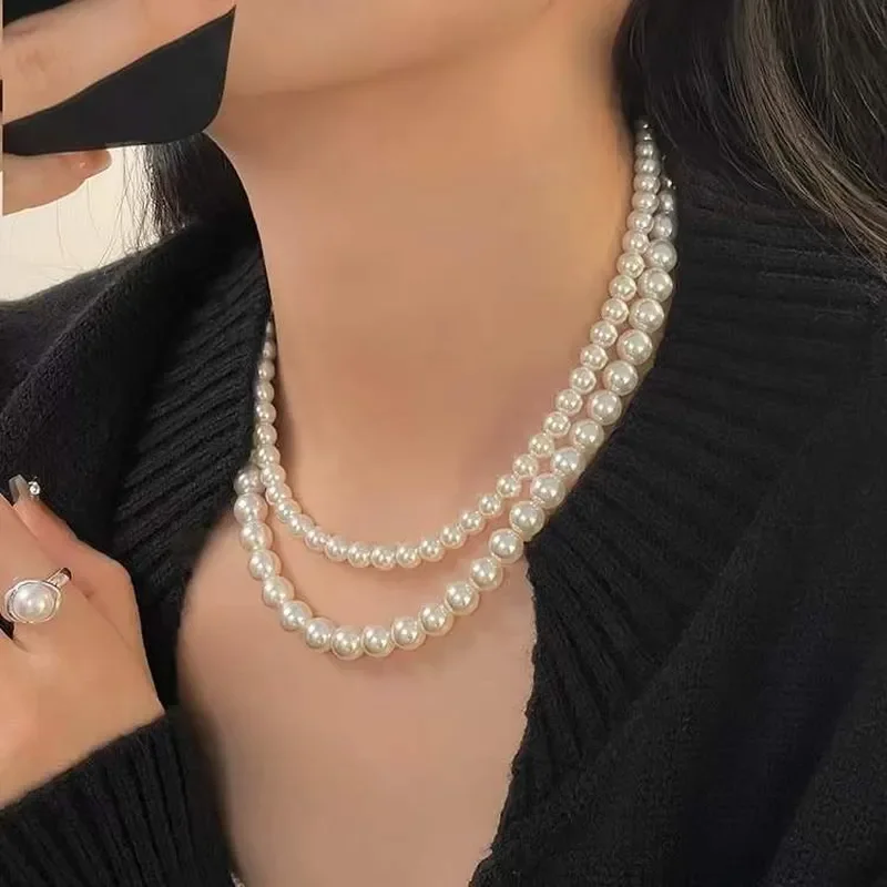 Shijia pearl necklace women's 2024 new niche light luxury design high-end temperament women's collarbone chain light luxury