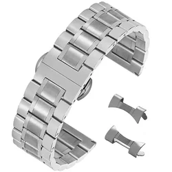 Bracelet de montre à extrémité incurvée pour LONGINES, bracelet en acier inoxydable, bracelet en métal, 12mm, 13mm, 14mm, 15mm, 16mm, 17mm, 18mm, 19mm, 20mm, 21mm, 22mm, 23mm, 24mm