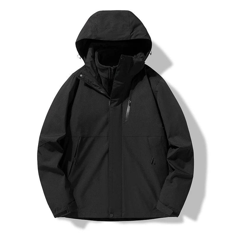 Warm Camping Hiking Jacket Men Autumn Winter Outdoor Sports Coats Unisex Windbreaker Couple Waterproof Jackets Two-piece Set image 4