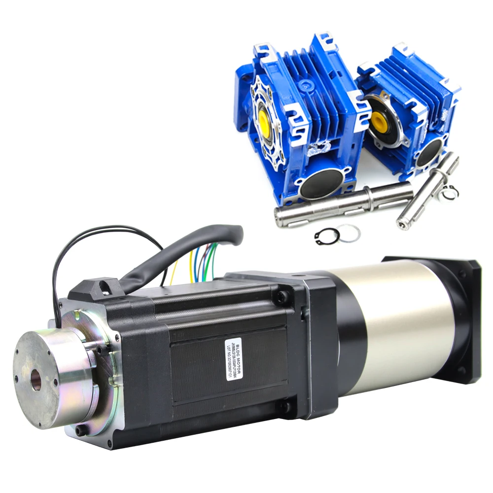 86mm high torque low rpm electric brushless dc planetary gear motor with power off brake and optical encoder 48v bldc motor