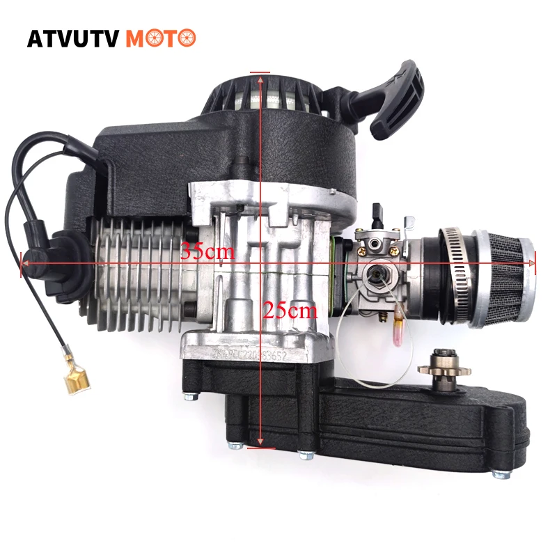 

Motorcycle 49CC 2 Stroke Engine Motor With Transmission Air Filter For Pocket Bike Motorcycle Engine Mini Dirt Bike ATV Quad