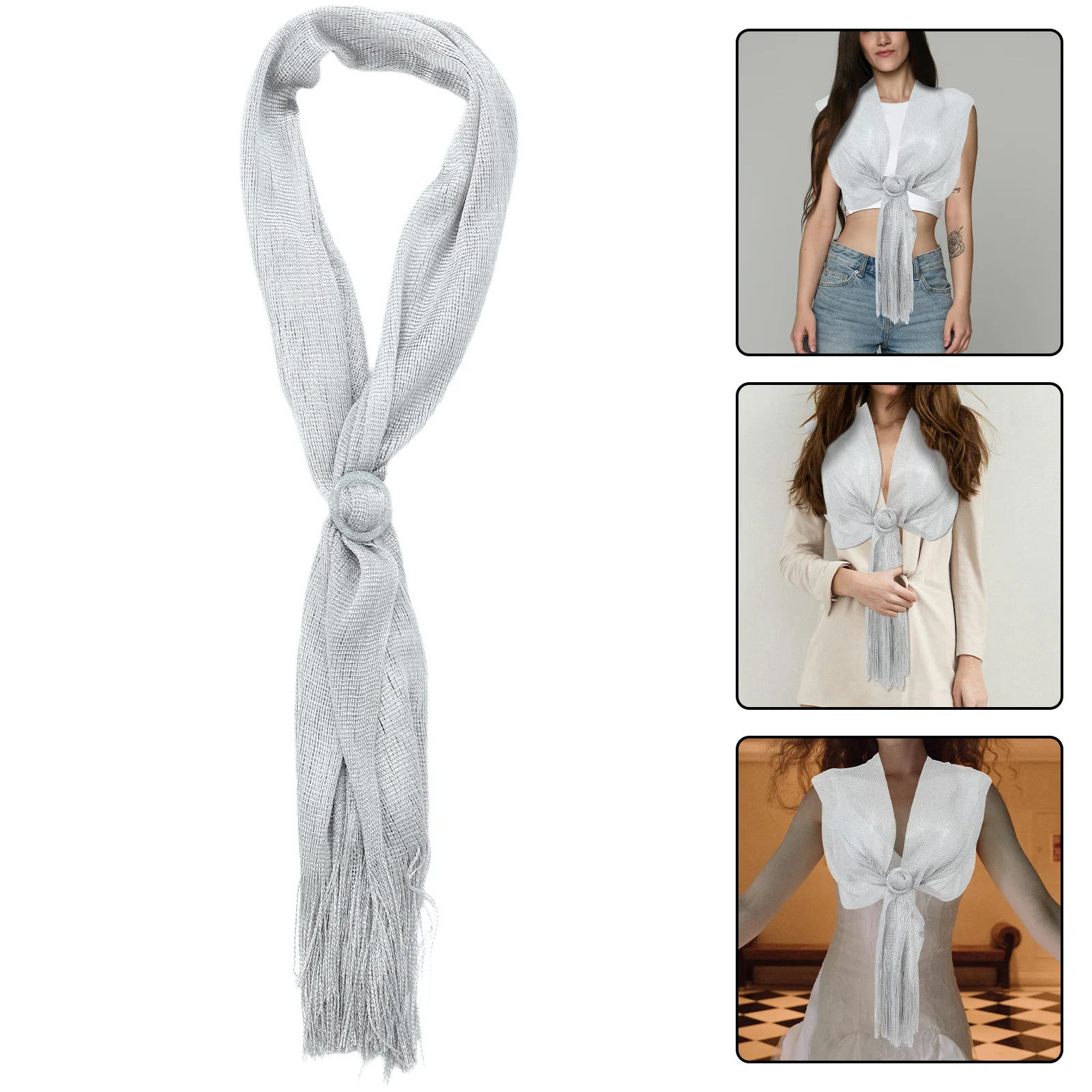 

Metallic Wedding Bridal Shawl Bridesmaid Wrap Sparkling Lightweight Evening Wrap for Formal Party Accessories Bride Scarves