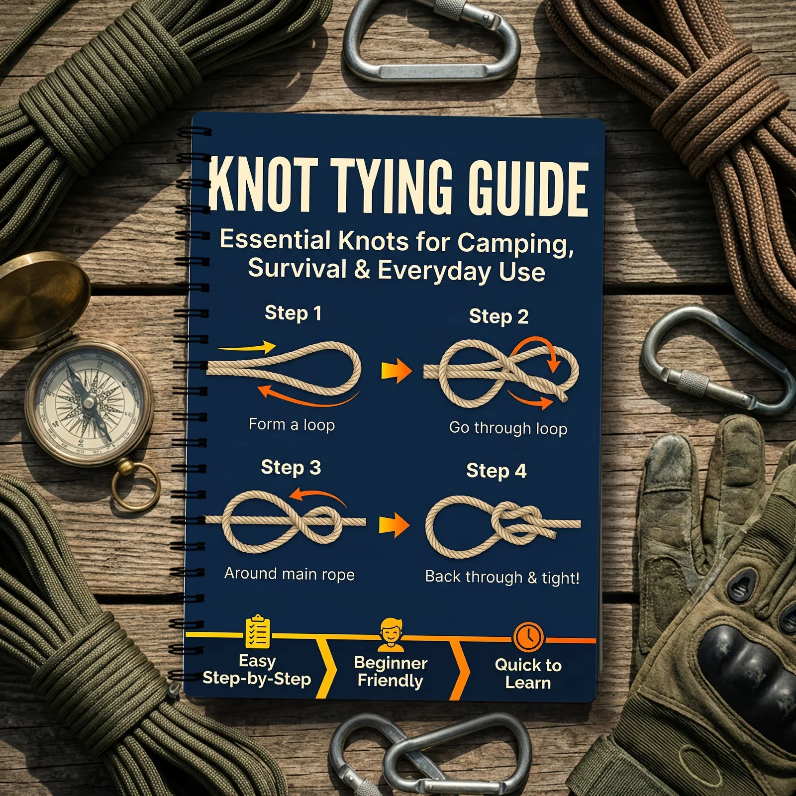 Outdoor Survival Knots StepbyS - Outdoor Adventure For Adults 评论和价格