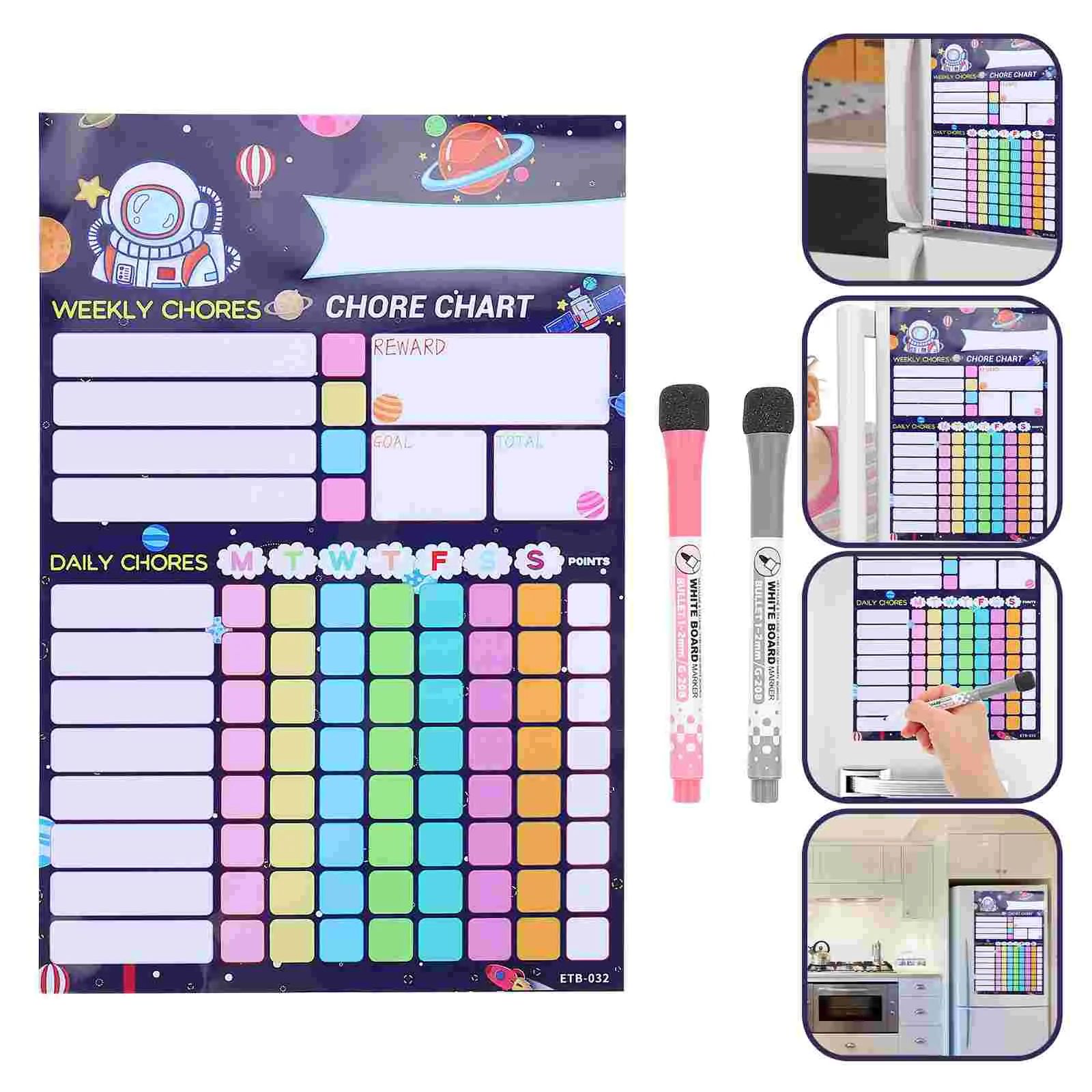 

Housework Reward Table Chores Board Kids Stickers Magnetic Whiteboard Accessory Chart Children