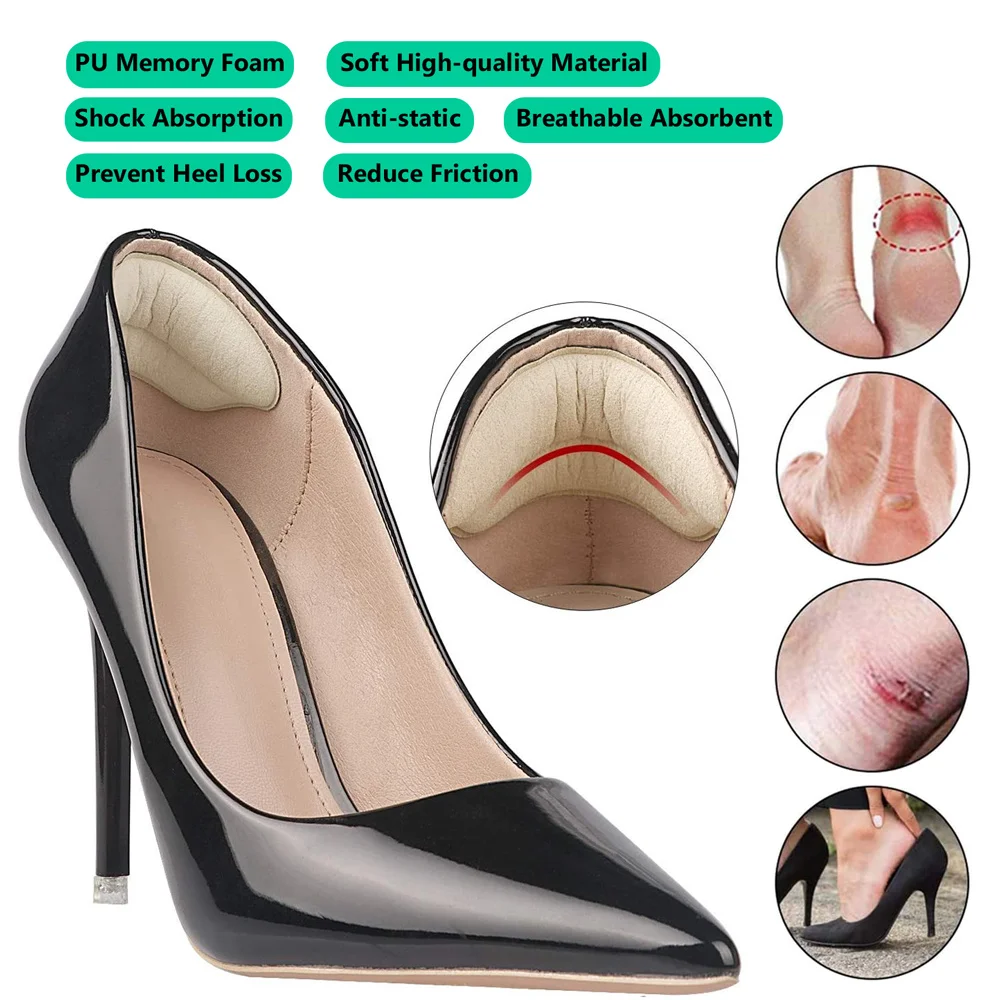 Heel Slip Premium Filler Improved Shoe Fit Heel Grips Liner Back of Heel Cushions Insert Pads Prevent Too Big Shoe