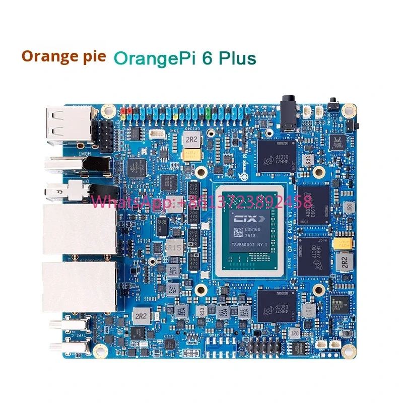 6 Plus Orange PI Development Board with 12-core 64-bit Processor and 45TOPS Computing Power for AI Models