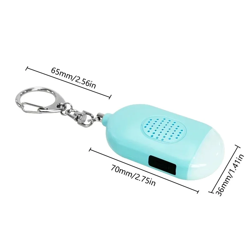 Mini Defense Alarm Device for Girls, Proteção de segurança, ícone SOS, Bicicleta Chaveiro Suspensão, Emergência, 130dB