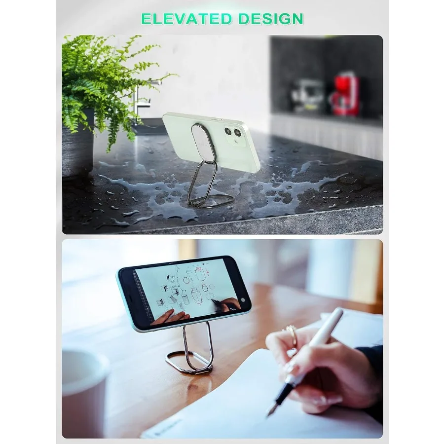 360度回転折りたたみ式スマホリングホルダー、デスク用フィンガーキックスタンド付き、調整可能な背面グリップ、携帯電話スタンド、各種スマホに対応