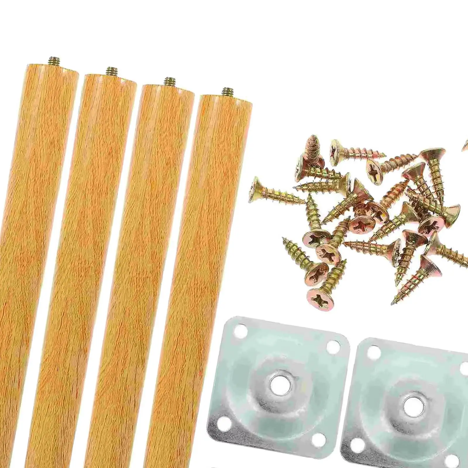 

4 шт. деревянных ножек для мебели, практичные, с крепежными винтами, нескользящие, для проектов DIY, ножки для деревянных столов, диванов, стульев, офисных кресел, кроватей, кушеток