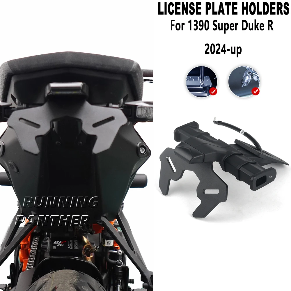 Motorcycle Rear Short Tail Stock License Plate Holder Tailstock Frame Bracket Kit For 1390 Super Duke R 2024-UP