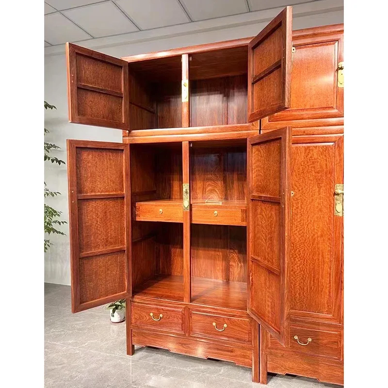 خزانة علوية على شكل زهرة بورمية صغيرة من خشب الكمثرى العطري، خشب الصندل الأحمر، تخزين راقي