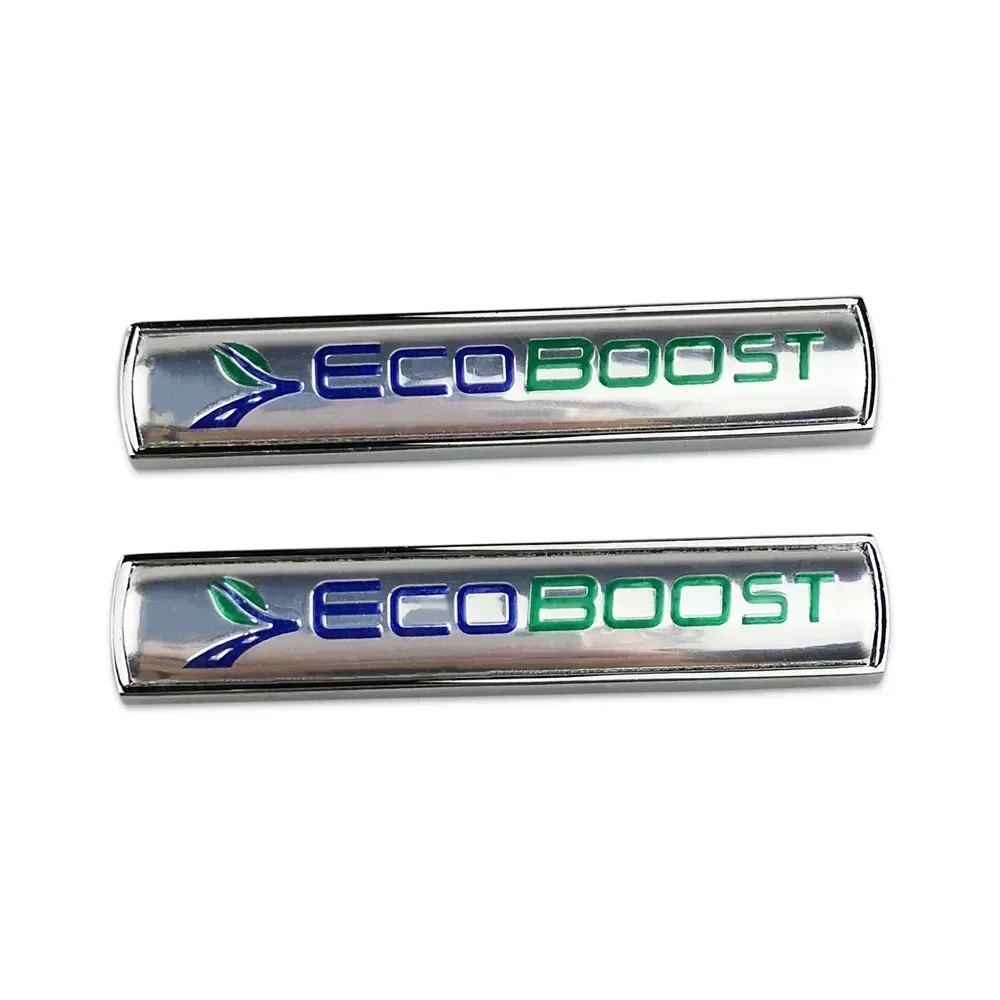 

2pcs ECOBOOST Stickers Car Fender Side Emblem Trunk Badge Sport Decal for Ford Ranger Fiesta Focus Kuga Mustang Transit Mondeo