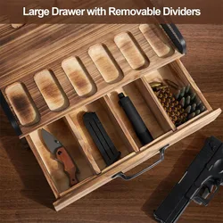 Soporte de madera ajustable para pistolas en caja fuerte seguro