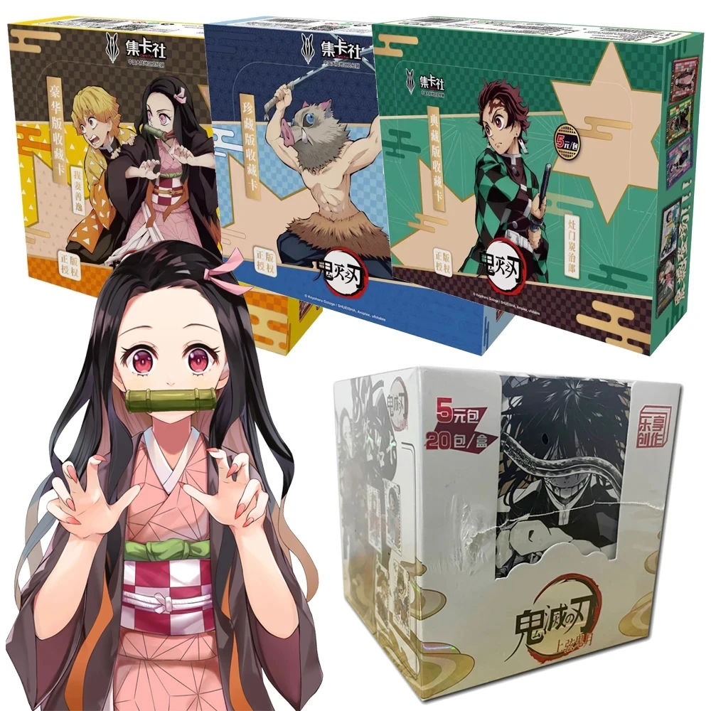 Demon Slayer Cards Rare And Out Of Print Collection Tcg Packs Booster Box Nezuko Anime Table Playing Games Toys Birthday Gift