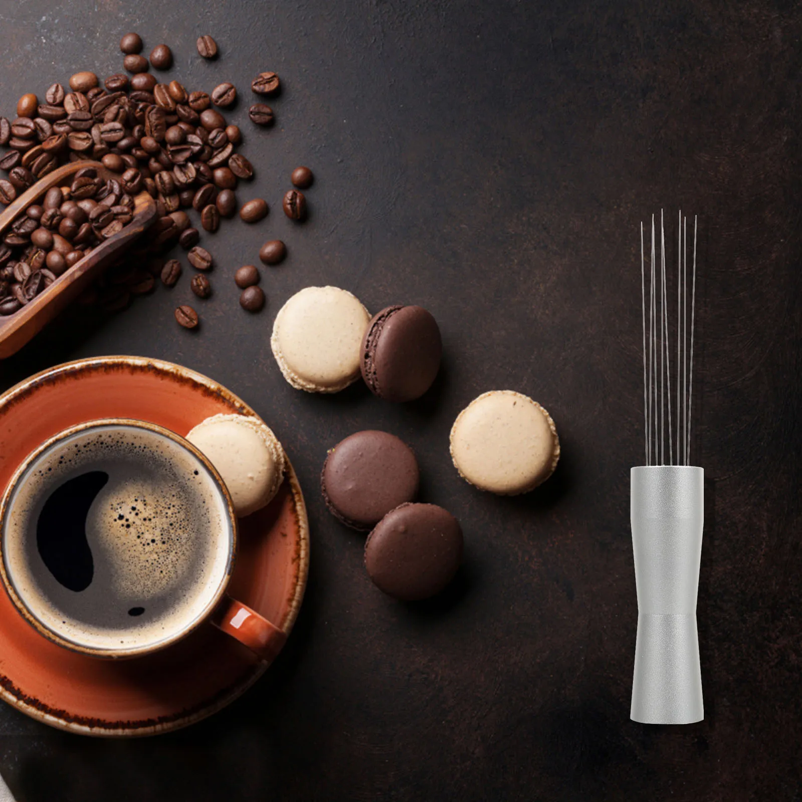 

Professional Coffee Powder Needle Stainless Steel Coffee Stirrer Tool for Home Cafe Shop Better Espresso Flavor