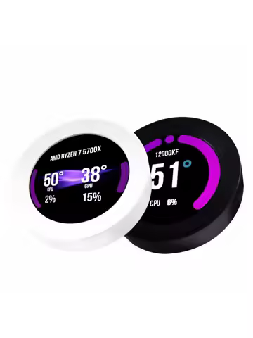 New 2.1 Inch Round Screen IPS LCD Display DIY Covering 120/240/360 Water Cooling PC CPU GPU Monitor For Aida64