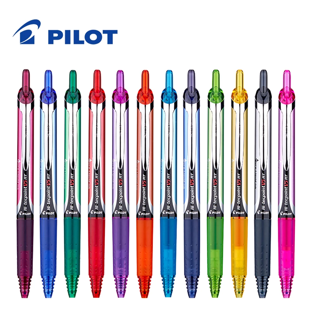 

3/6/12PCS Pilot Refillable Gel Pen 0.5mm Ballpoint Pen BXRT-V5 Student Supplies Office Accessories Color School Stationery