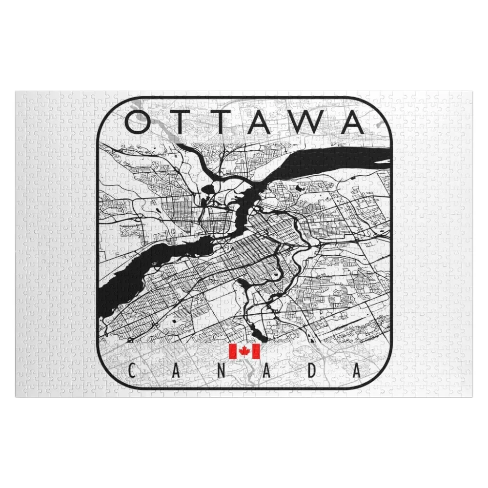 

OTTAWA MAP CANADA Jigsaw Puzzle Wooden Name Custom Personalized Customizable Gift Works Of Art Puzzle