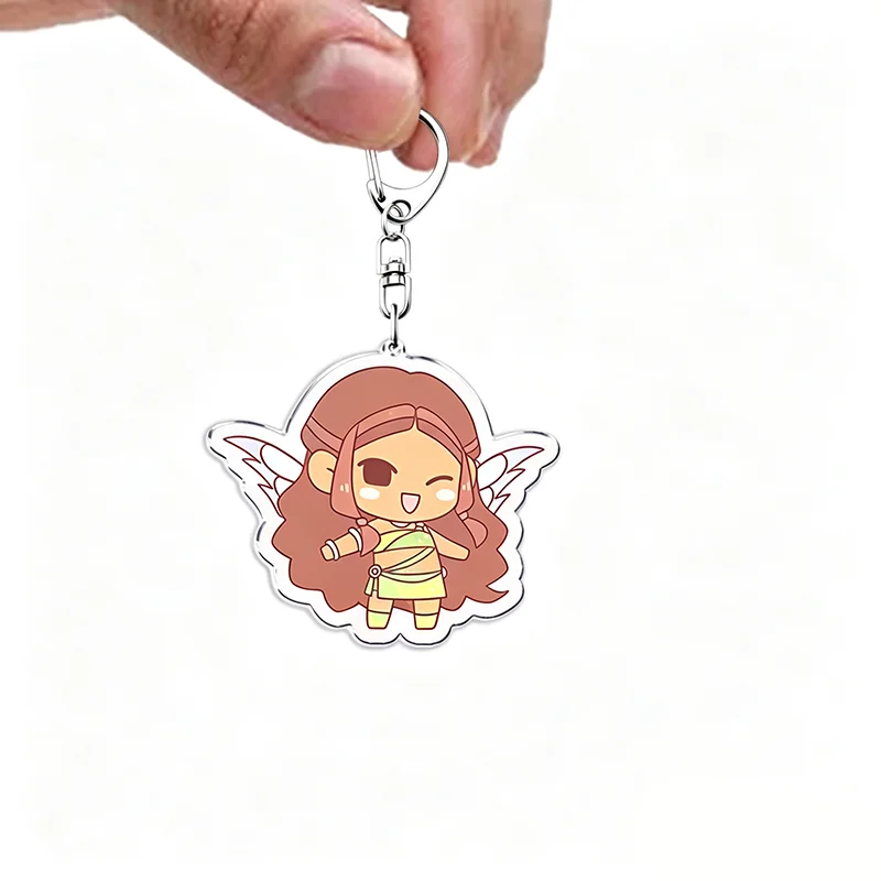 Cute Catoon Pixel Keychains Women Bag Charm Fairy For Stella Musa Tecna For Magical Girl Fairies Key Rings Jewelry Friends Gifts