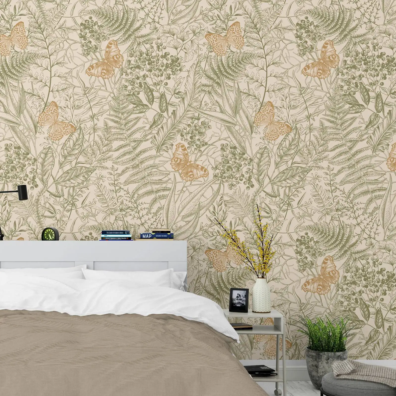 

Обои William Morris Art Nouveau с цветочным рисунком, винтажные настенные обои с листьями для домашнего декора, самоклеящиеся или непастные