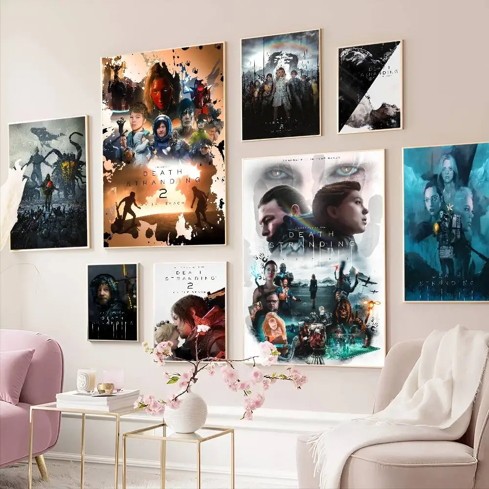 Hot Game Death Stranding Vintage-Poster, klebrige Vintage-Dekoration für Zimmer, Zuhause, Bar, Café, Kawaii-Raumdekoration