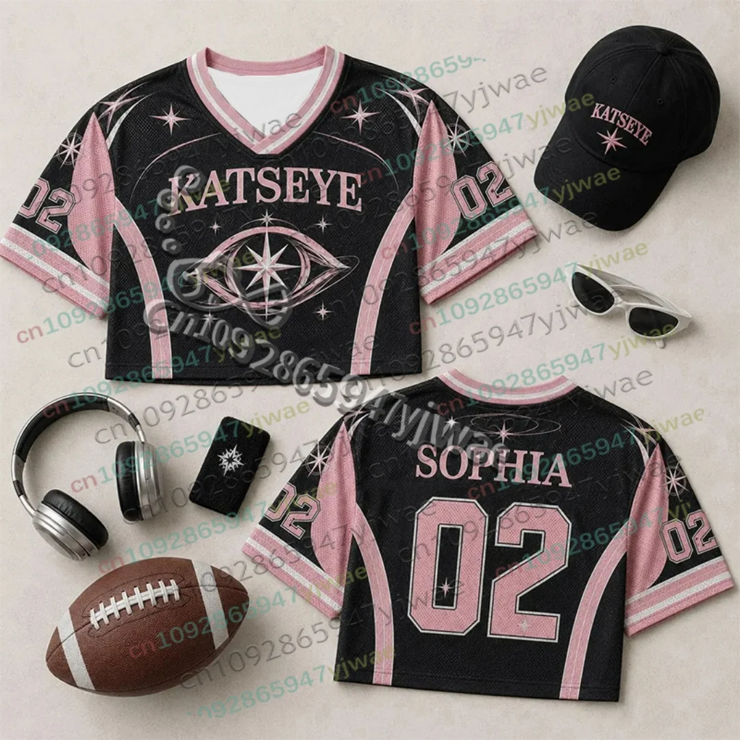 2026 KATSEYE Konzert Unisex Jersey Locker Modisch Yoonchae Lara&Sophia Daniela Fans T-Shirt Herren Damen Strand Crop Tee T-Shirts – Detail 9