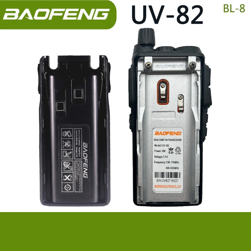 Baofeng UV-82 Li-ion Battery USB-C Type-C Charger 2800/3800mAh BL-8 Original For UV-8D UV-82HP UV-8D UV-82WX UV89 Two Way Radio
