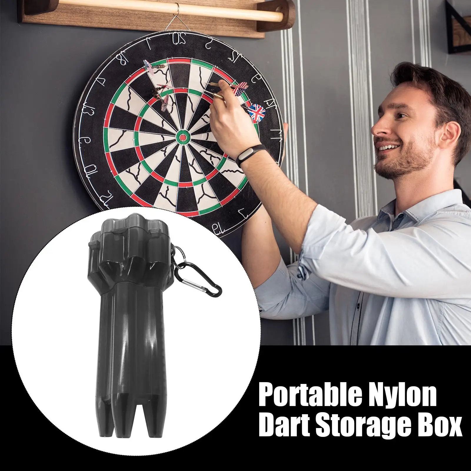 

Чехол для дартса, держатель для хранения полетов, портативный выдвижной жесткий чехол для 3 дартс для практики в ресторане, соревнований в гараже на открытом воздухе