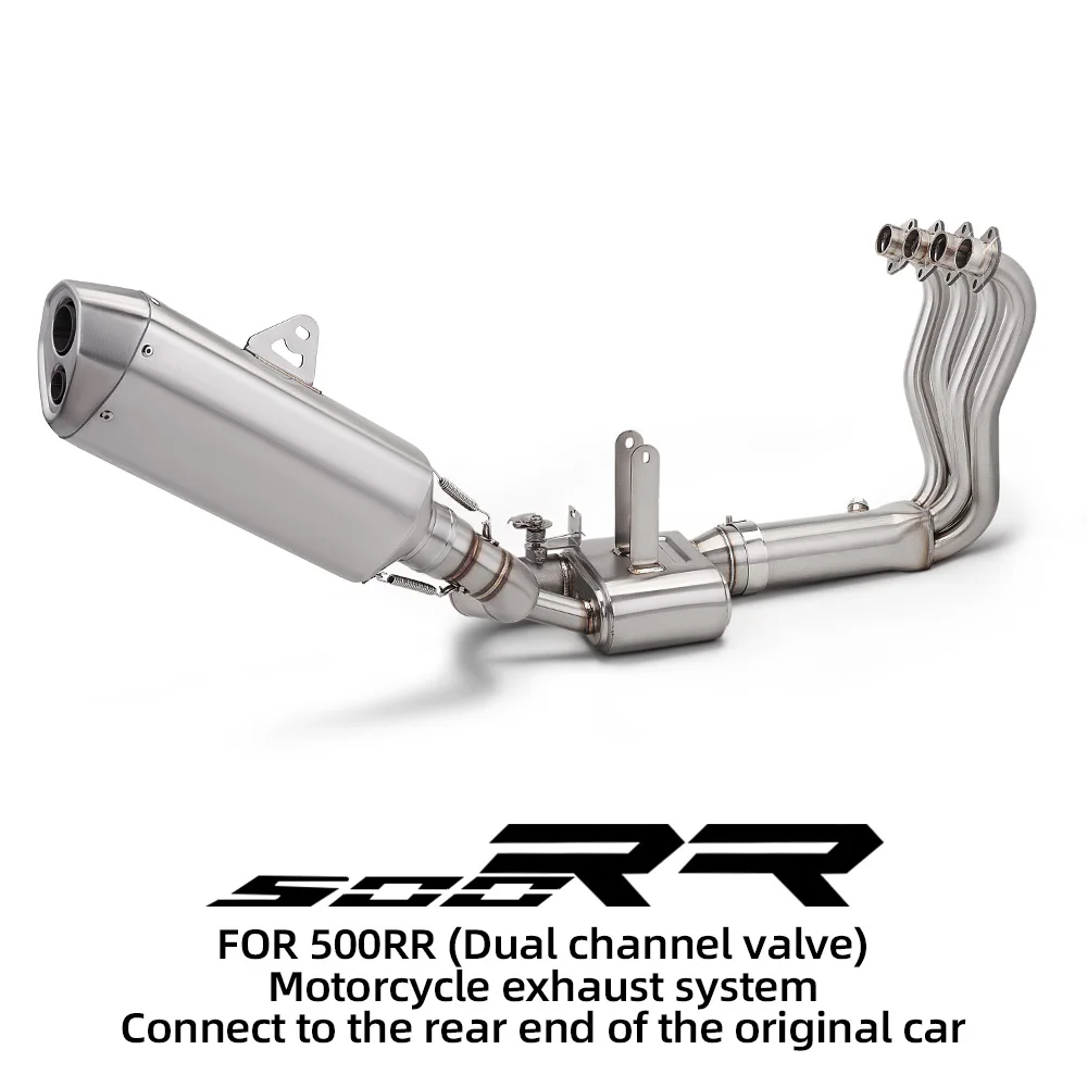 Moto Slip‑On Exhaust Escape System Middle Connect Pipe With Muffler For ZX Motor 500F Fit Original Header Pipe